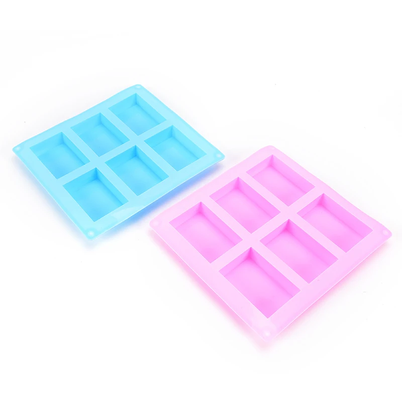 

New Silicone Pudding Candy Mold 6 Cavity Square Silicone Mold Supplies Craft Soap Soap Mould Decorating Handmade Candle Mold