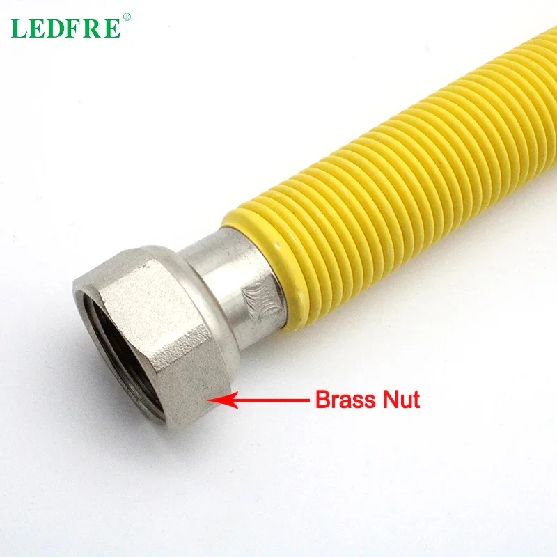 LEDFRE F3/4 &quot* F3/4&quot Нержавеющая сталь гофрированный подающий шланг соединитель для