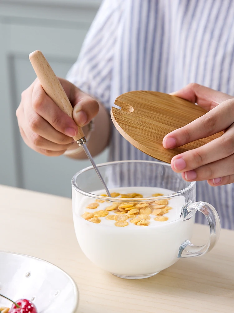 Креативная кофейная стеклянная многоразовая чайная чашка набор прозрачная