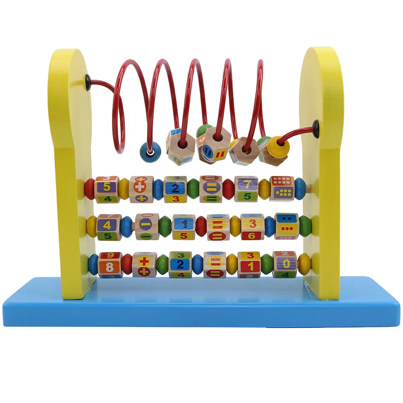 

Children's Math Toys Wooden Arithmetic Round Beads Children's Toys Calculation Frame Chassis Early Education Educational Toys