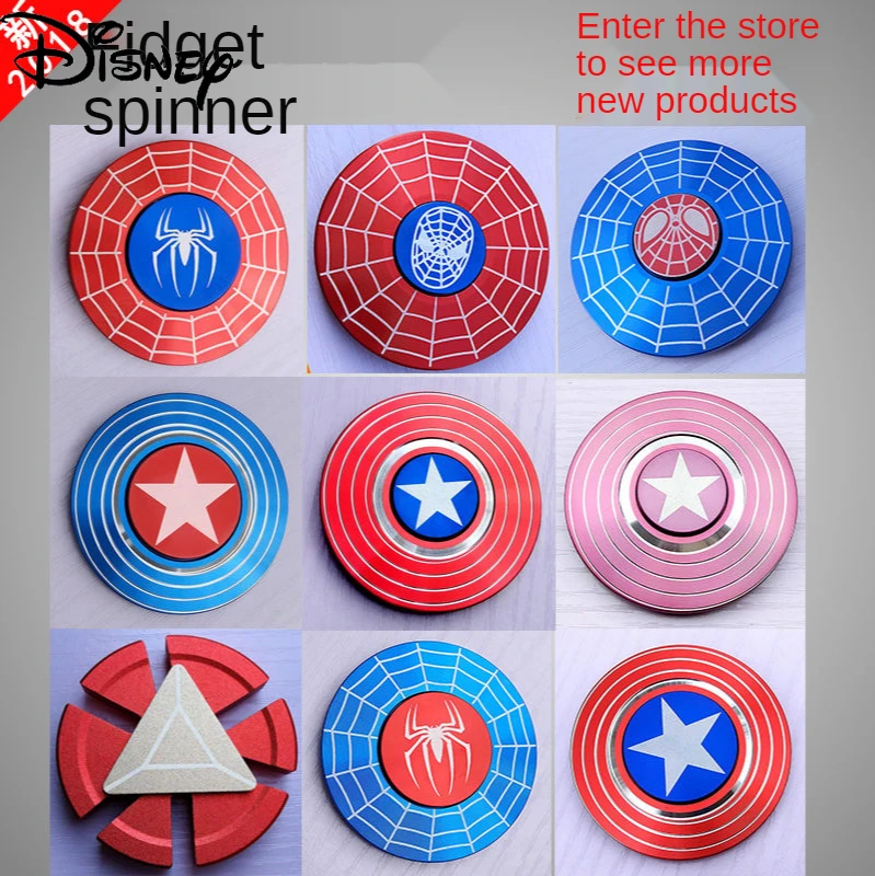

Disney Marvel Co-branded Captain America Iron Man Spiderman Fingertip Spinner Children's Finger Spinner Metal Rotating Toy