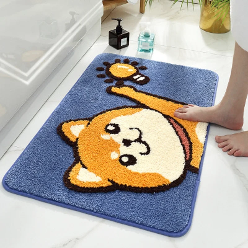 Мультяшный коврик для ванной нескользящий мягкий домашний спальни впитывающий