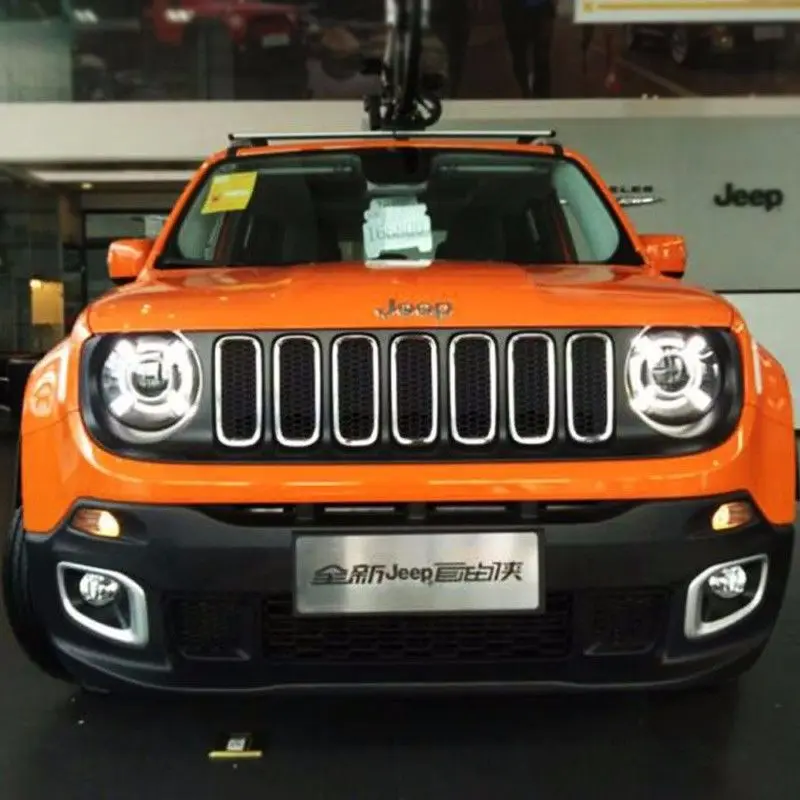 Для Jeep Renegade 2015-2017 светодиодный DRL ходовые огни Bi-Xenon луч ангельские глазки Авто
