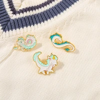 japanese anime movie jewlery dragon enamel pin brooches bag clothes lapel pin badge animal jewelry gift for kids friends