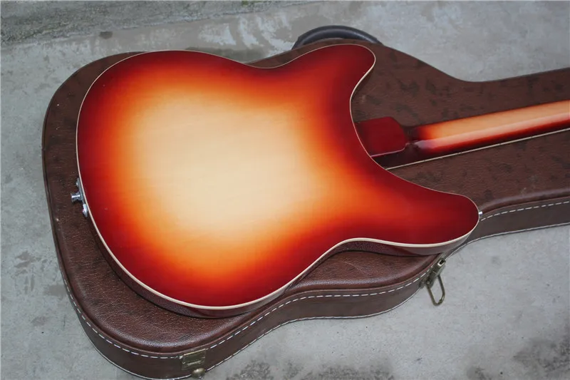 6-String Electric Guitar Maple Fingerboard and Abalone Fret Marks Inlay Sunburst Color Body White Binding can be Customized | Спорт и