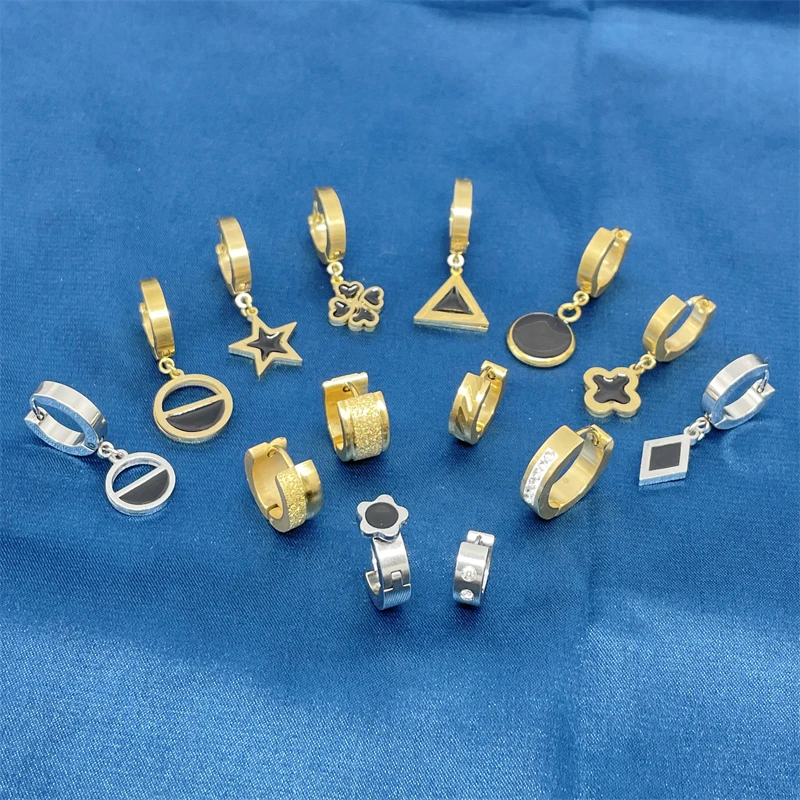 

1pcs Earrings Men's Earrings Simple Features Ladies Stainless Steel Jewelry Exquisite High-quality Earrings