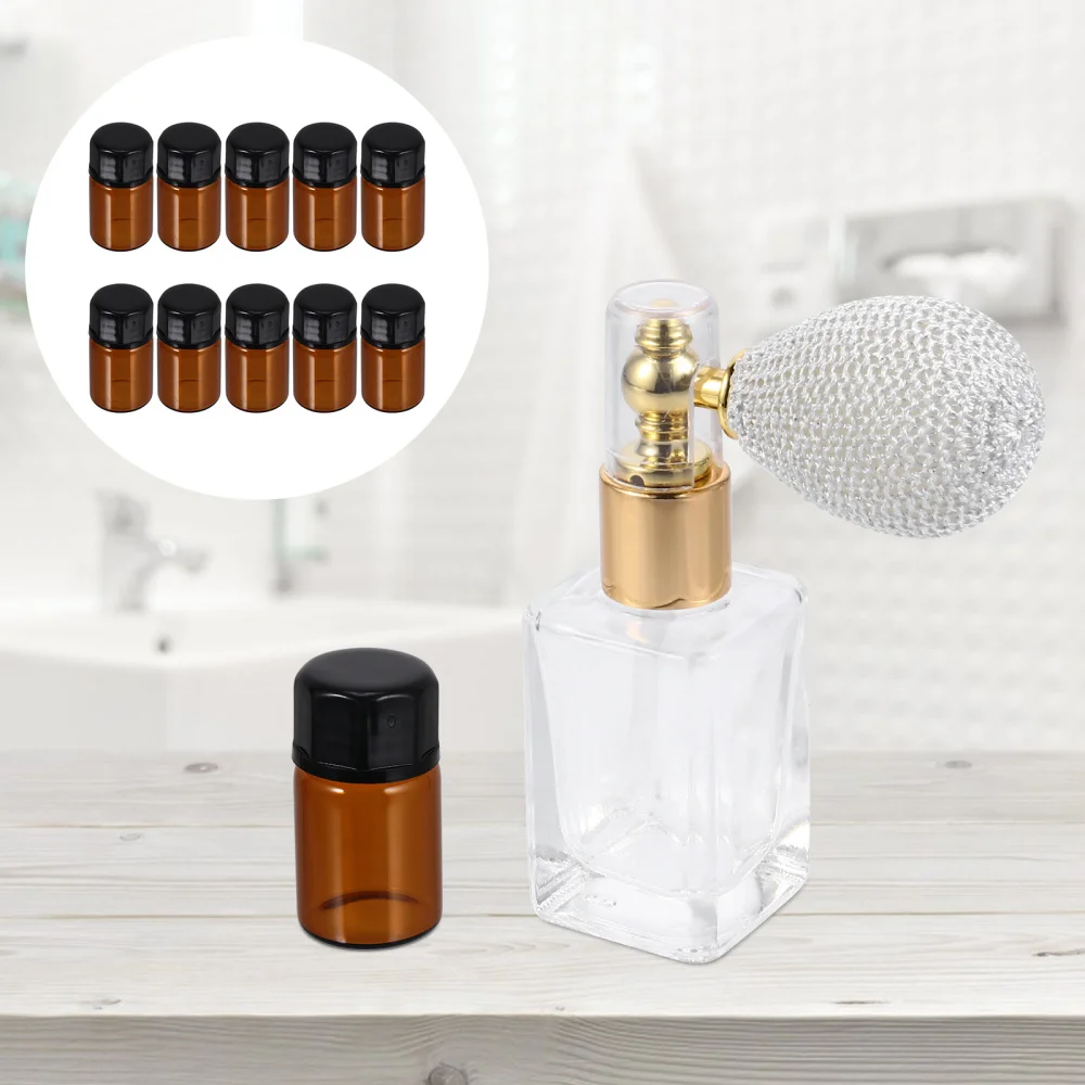 

50pcs 1ml Glass Essential Oil Bottles Cosmetic Liquid Containers Reagent Bottles