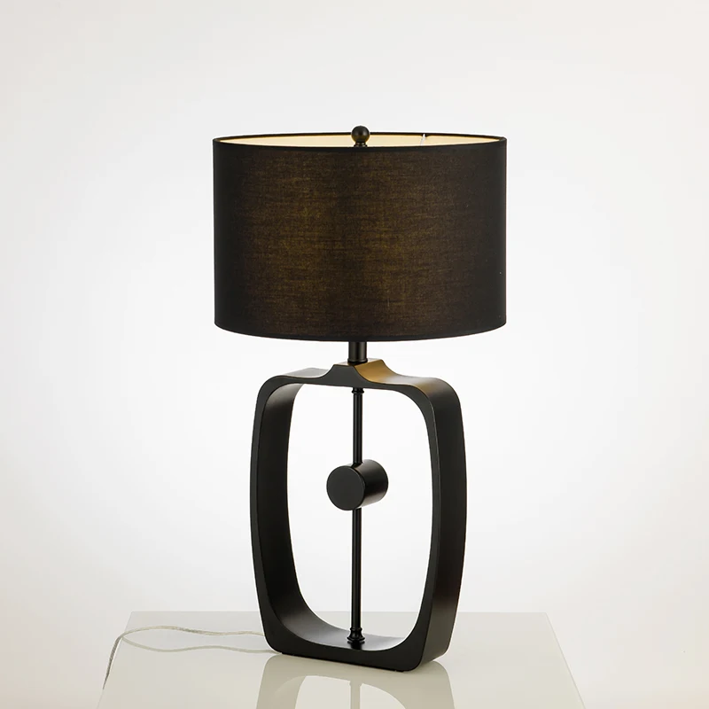 Современная черная настольная лампа E27 декоративная для чтения прикроватная