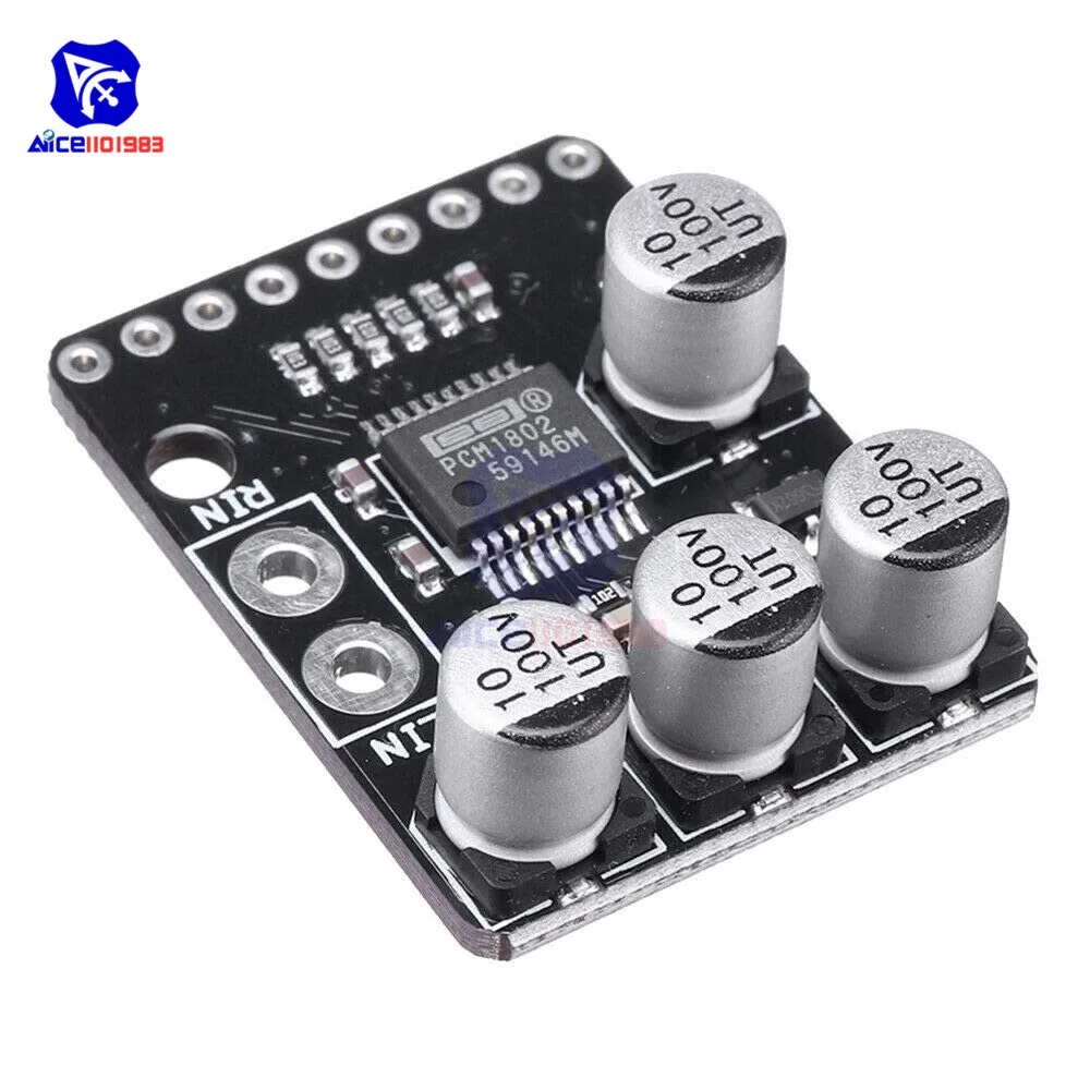 Diymore PCM1802 SNR стерео АЦП модуль датчика 24Bit Delta-Sigma стерео A/D конвертер PCM AV усилитель плеер приемник плата