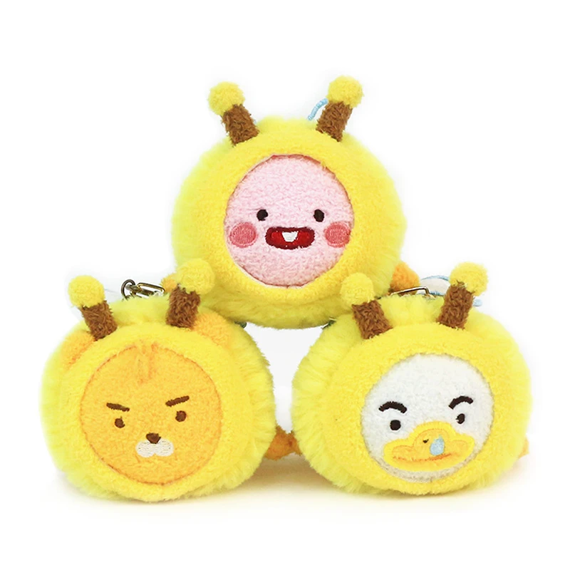 Милые Мультяшные животные плюшевые игрушки брелок для рюкзака ключей порошок