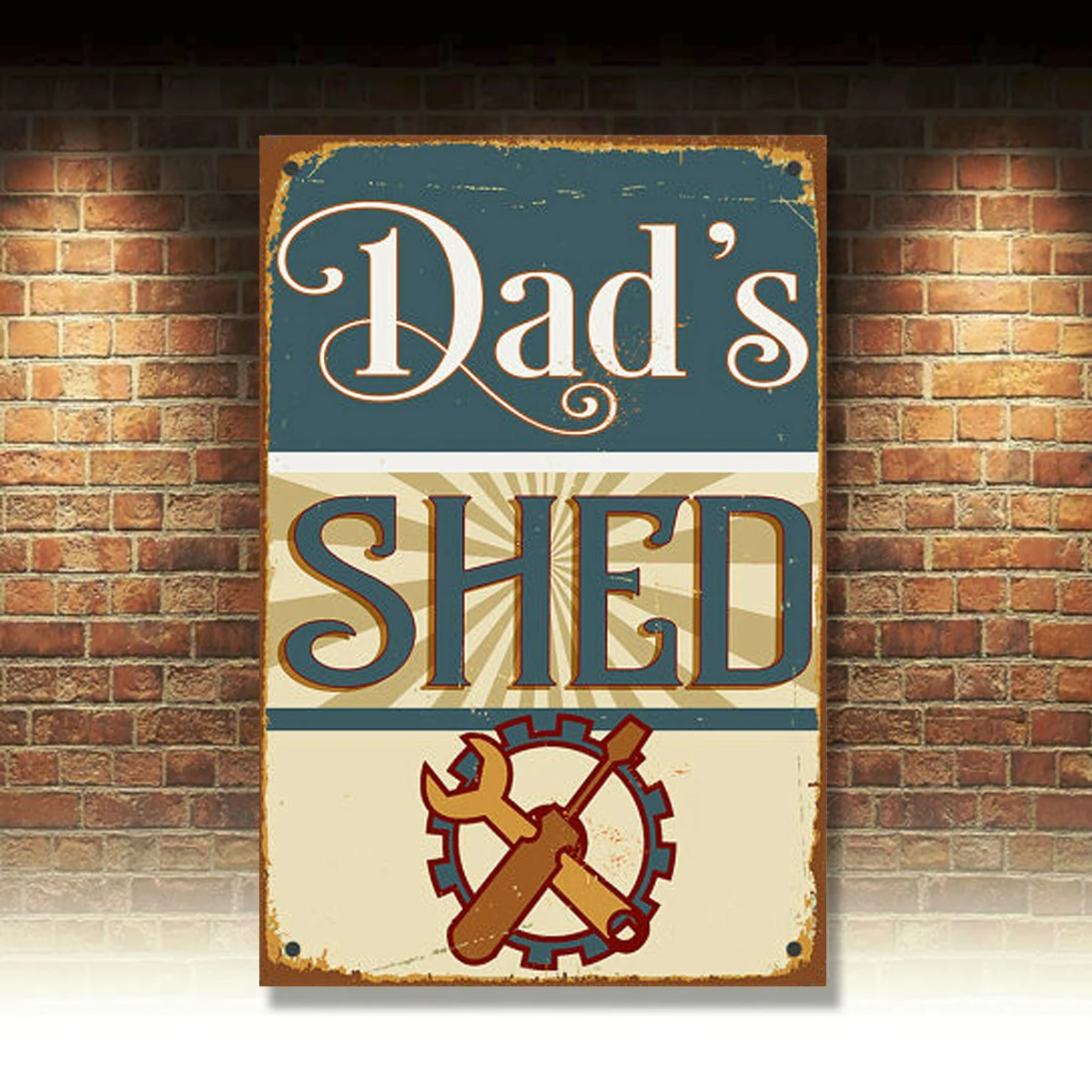 

Dad's Shed, Retro metal Sign/Plaque, Gift, Man Cave