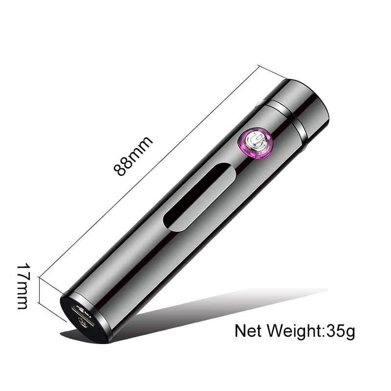 Мини зажигалка с двойной дугой USB Сенсорный переключатель зарядка Электронная
