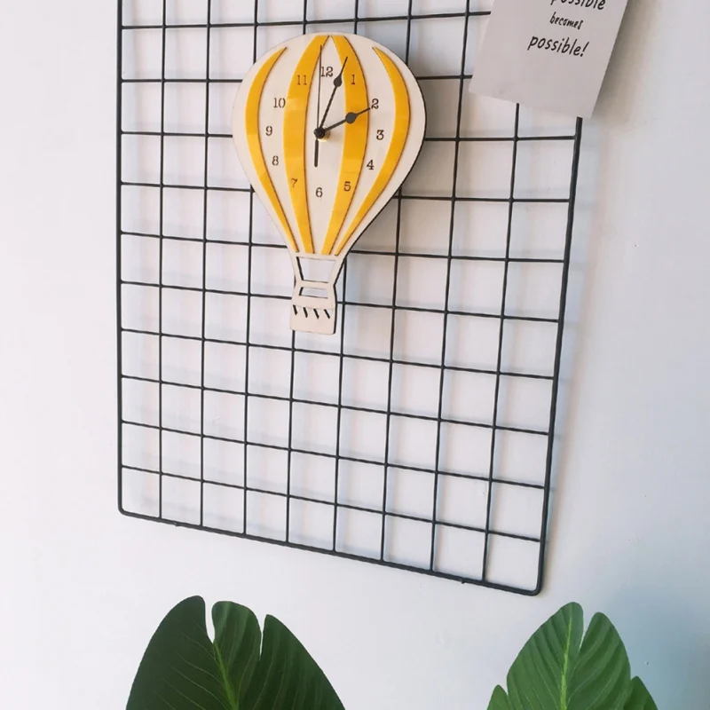Настенные часы в скандинавском стиле с воздушными шарами для детской комнаты