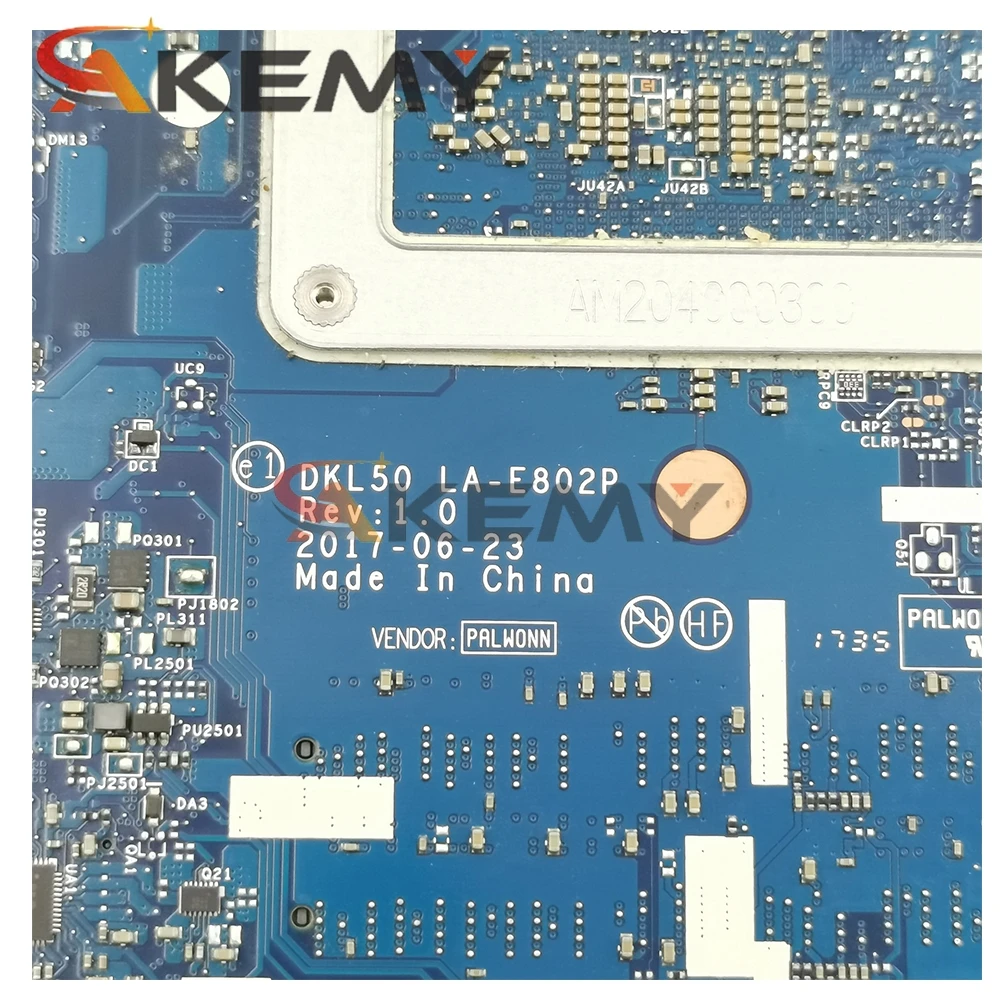 Материнская плата для ноутбука HP 15-BS 250 G6 DKL50 LA-E802P LA-E801P с SR3LD i3-7020u i3-7100uCPU DDR4 100%