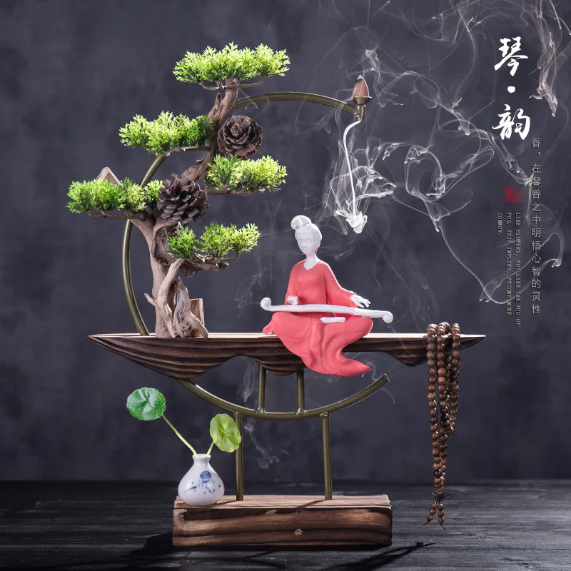 Обратный Ладан горелки водопад снег дерево благовония держатель кадило плита с