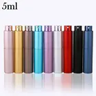 1 шт 5 мл вращающийся плоский металлический флакон для парфюма многоразового Портативный бутылка с пульверизатором для путешествий пустой распылитель косметический контейнер