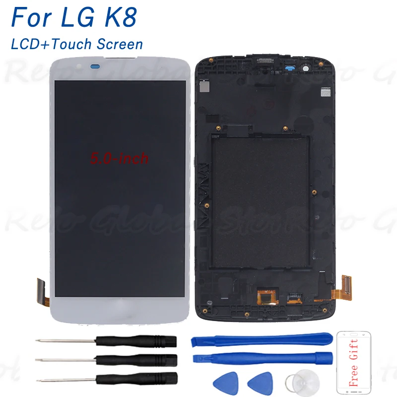 5 0 &quotЖК-дисплей для LG K8 LTE K350 K350N K350E K350DS ЖК-дисплей сенсорный экран дигитайзер