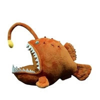25cm simulation cute monkfish sea animal plush toys lantern fish kawaii dolls for audlt kids girls boys gifts