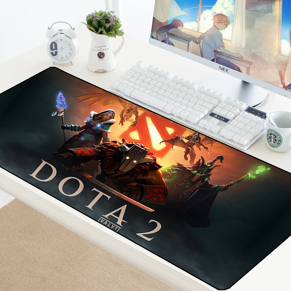 Игровой коврик для мыши DOTA 2 с логотипом DOTA XL, большой коврик для мыши, резиновая накладка для ноутбука DOTA2, компьютерная игровая клавиатура, коврик для мыши