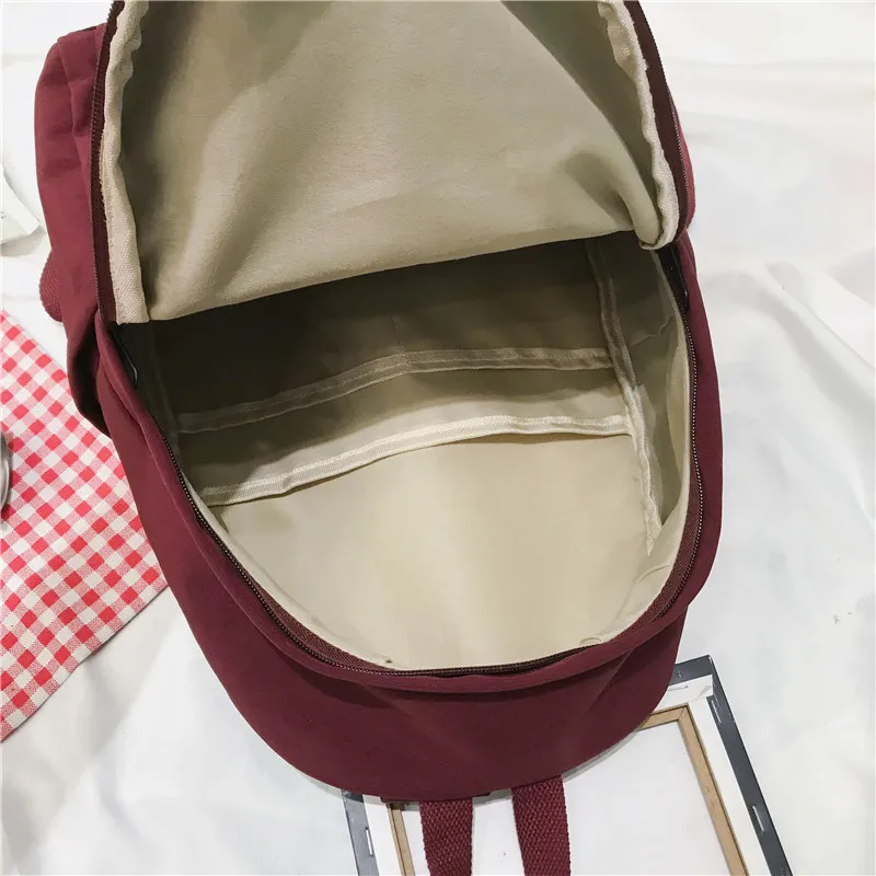 

DIFA New Solid color Waterproof nylon Women Backpack Preppy School Bag for Teen girl travel bag Female High quality Book Mochila