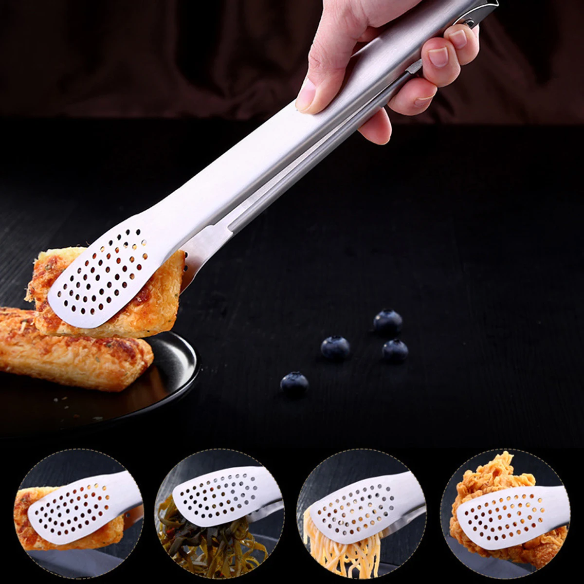 

Рукодельные кухонные щипцы для барбекю, 30x4 см, для приготовления бороды, мяса, лапши, для кухни, кемпинга, барбекю на открытом воздухе