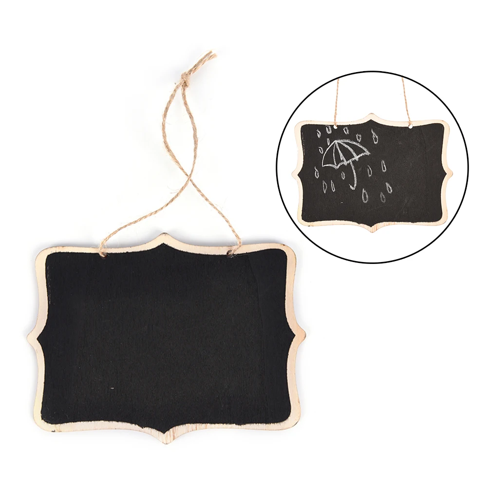 

Wall-mount Wooden Black Board With Rope/Wood Blackboard Memo/Message Board