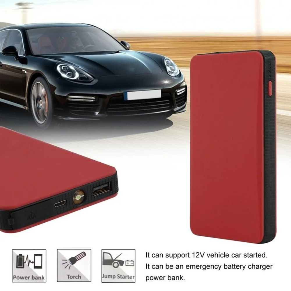 Портативное Мини 8000mAh 12V автомобильное пусковое устройство автомобиля двигателя аварийное зарядное устройство батареи банк питания начиная до 2.0L автомобильные аксессуары