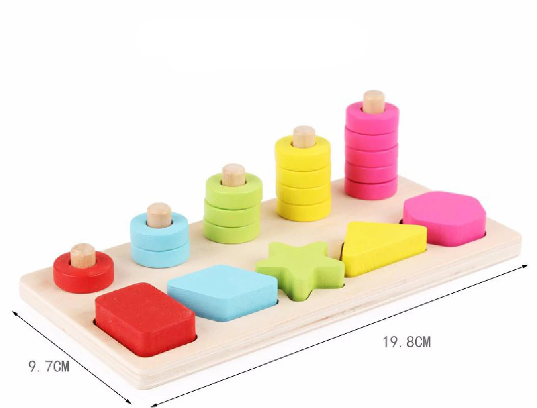 Мария Монтессори раннего образования Деревянные Форма доска соответствия