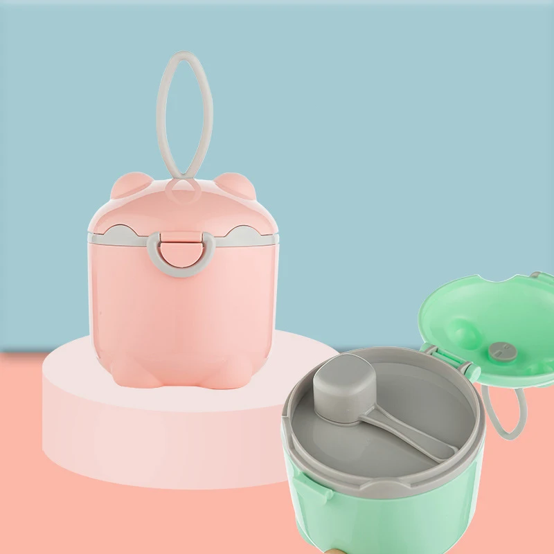 

Portable Milk Powder Box Baby Food Storage Box Essential Cereal Cartoon Infant Toddle Snacks food Container nipple stora