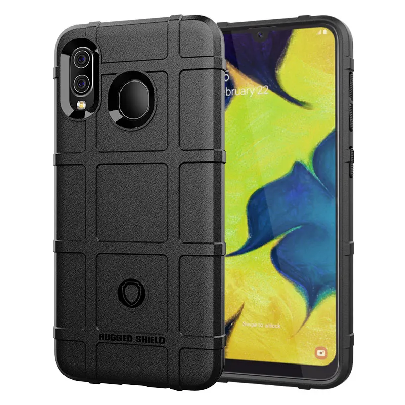 Черный Противоударный чехол для samsung Galaxy A50 A30S A30 A20 A10 A40 A70 A20E S10 A9 S8 плюс A51 A71 противоударной защитной плёнки для воздействия TPU Защитный чехол Чехол - Цвет: Черный