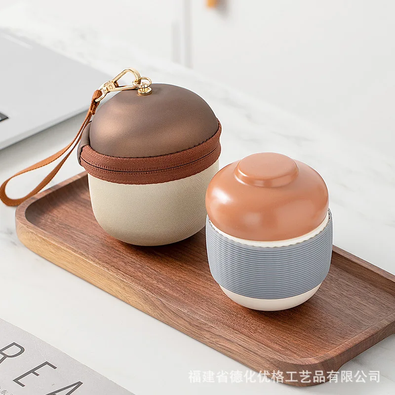 

Japanese Travel Tea Set One Pot One Cup Cute Designer Portable Office Tea Cup Anti Scald Filter Cup Teaware Drinkware Gift Cool