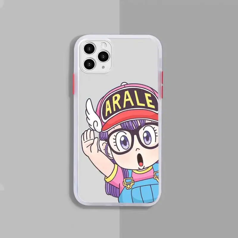 

Anime Dr Slump Arale Phone Case White Transparent Matte For IPhone 7 8 11 12 S Mini Pro X XS XR MAX Plus Cover Shell