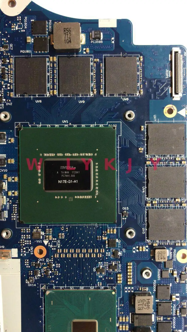 Для Lenovo Y720 15IKB R720 Материнская плата ноутбука DY510 / DY511 NM B163 с процессором i7 7700HQ GPU