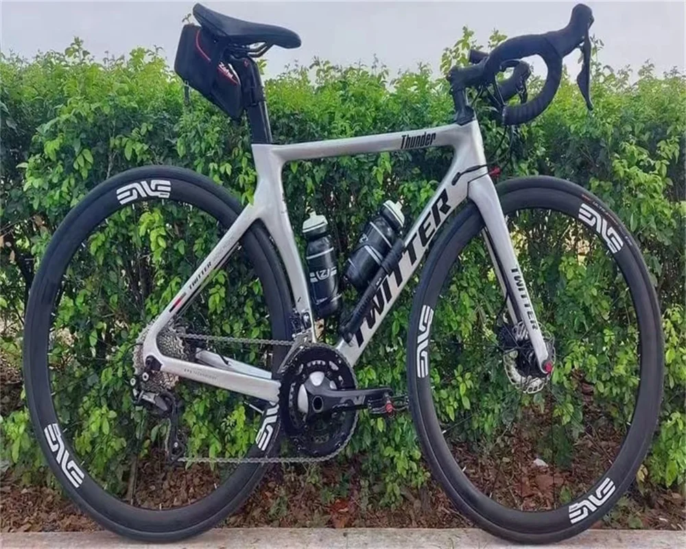 

TWITTER Bike Thunder Shimano105 Kit/R7000-22S with Carbon Fiber Wheels Double V Brake 700C bicycle for men gravel bike bicycle