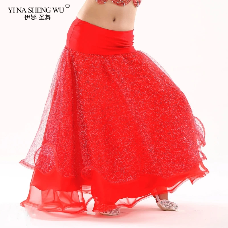 Детская Одежда для танцев живота длинные юбки макси девочек шифоновая юбка