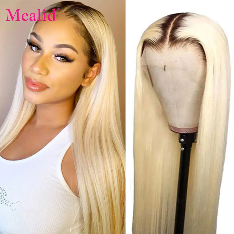 

Ombre Blonde Lace Front Wig Human Hair 13x1 Lace Frontal 1b 613 Lace Front Wig 150% Remy Straight Lace Front Human Hair Wigs