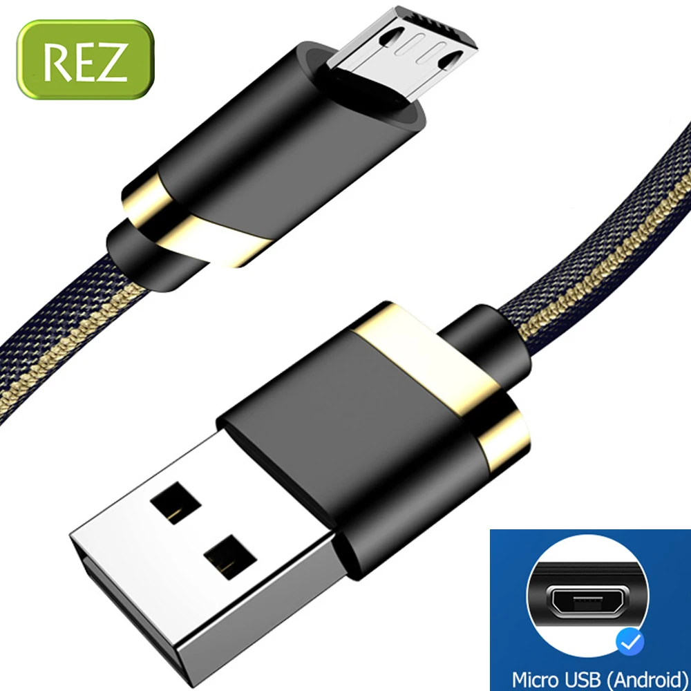 REZ Micro USB кабель 3.0A Быстрая зарядка Microusb зарядное устройство для samsung Xiaomi Redmi Android