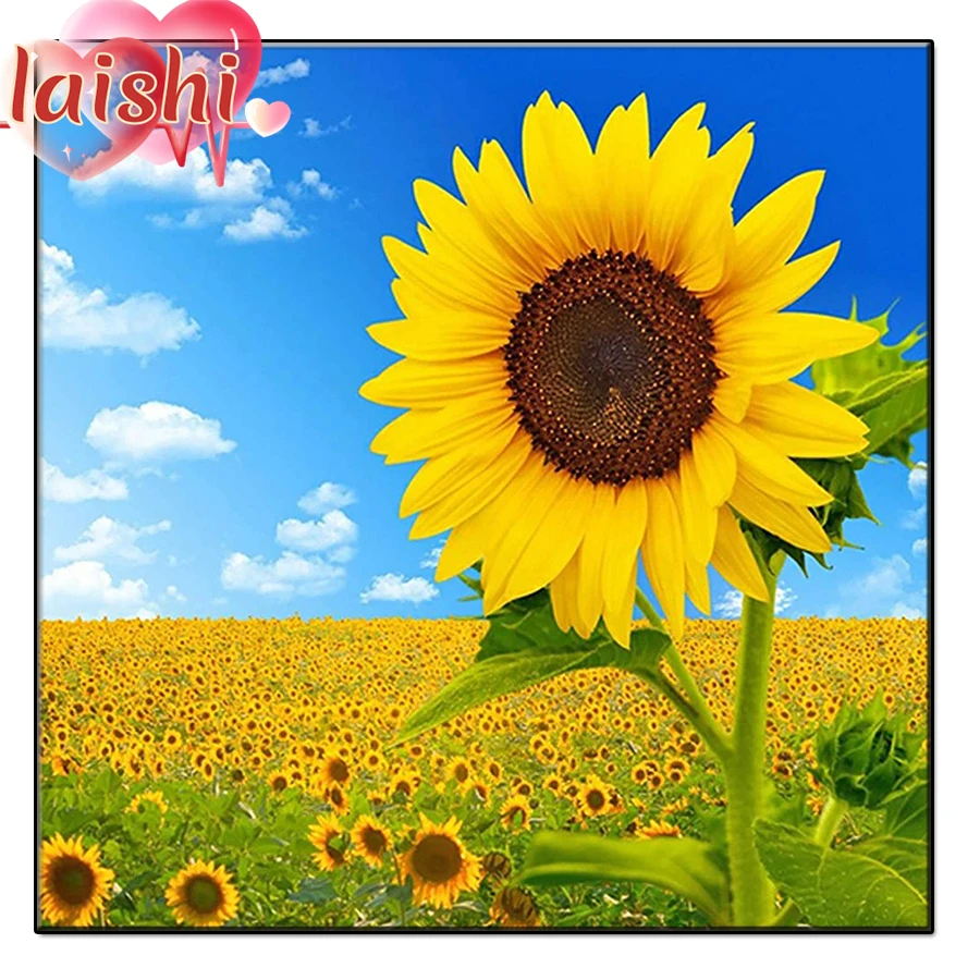 

Алмазная живопись, природный пейзаж, Подсолнухи, вышивка «сделай сам», вышивка крестиком, искусство, полноразмерные/круглые стразы, домашни...