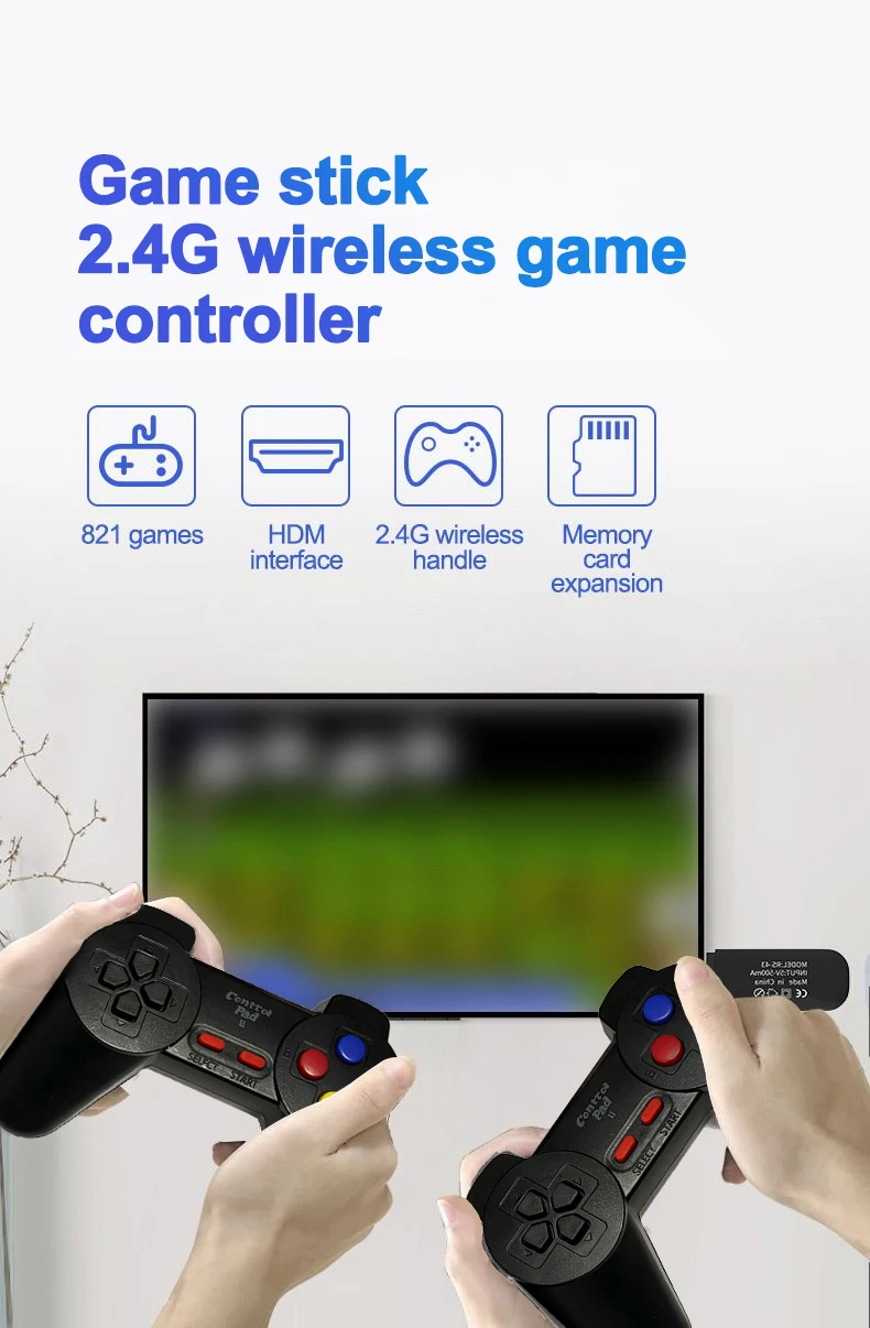 Беспроводная мини-видеоигра для FC домашняя игровая машина красно-белая NES821U