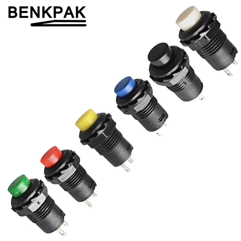 30 шт. 12 мм самовозвращающийся Мгновенный кнопочный переключатель красный желтый