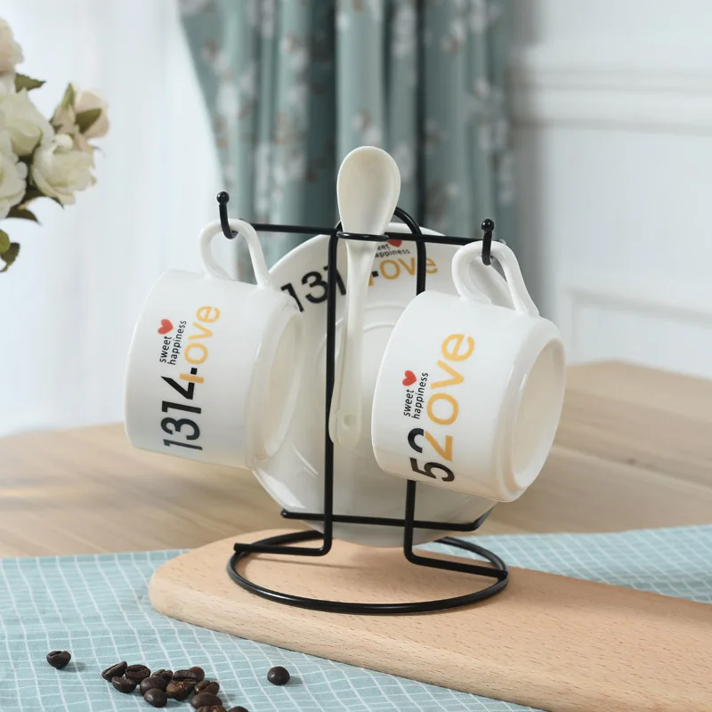 Инновационный несколько крючков кружка держатель Стекло чашки стойки Чай черный