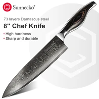 sunnecko superio 8 damascus chef knife japanese vg10 steel razor sharp blade kitchen knives pakka wood handle