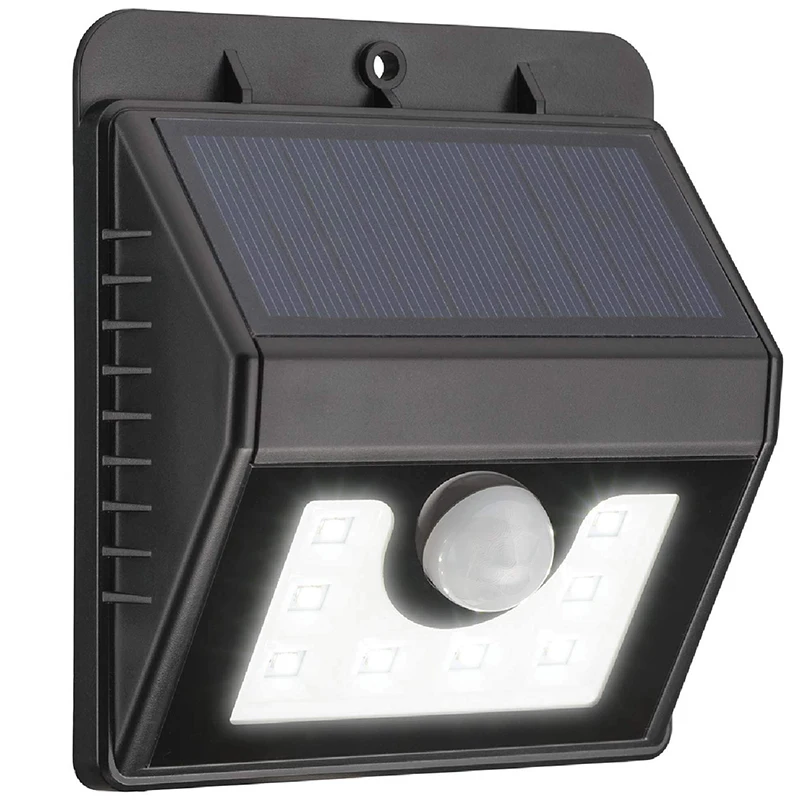 Солнечный свет Открытый датчик движения 8 Светодиодный прожектор широкоугольный