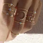 Комплект колец в стиле панк для женщин и девушек, модные тонкие кольца неправильной формы с широкой цепочкой под золото, Подарочные ювелирные украшения на костяшки, вечерние ювелирные изделия, 2021, 10 шт.