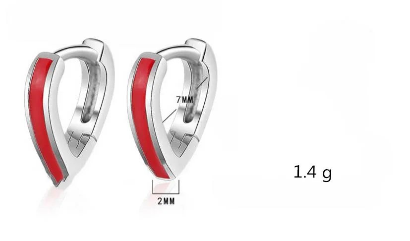 Женские серьги кольца Everoyal модные из стерлингового серебра 925 пробы с Красной