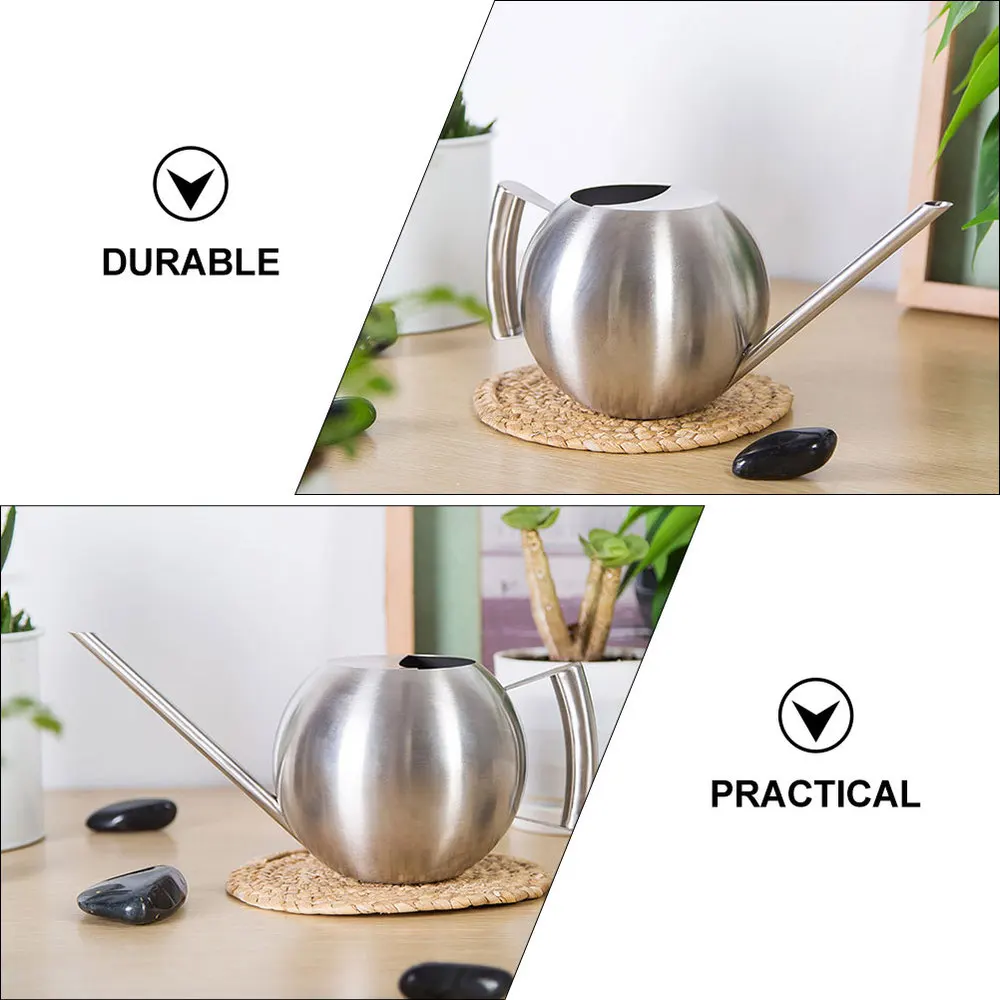

1Pc 1L Gardening Long Spout Watering Can Watering Kettle Stainless Sprinkler