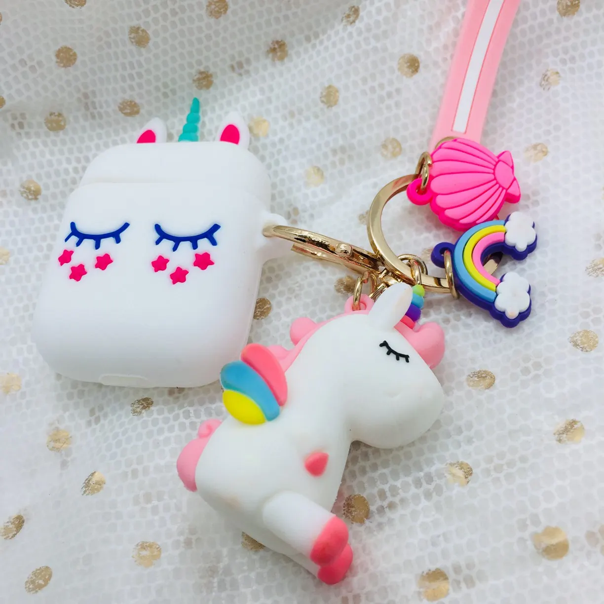 Для airpods чехол милый кот/с изображением утки, лягушки мультяшный брелок/брелок мультяшный силиконовый чехол для наушников чехол s Для air pods 2 Чехол funda