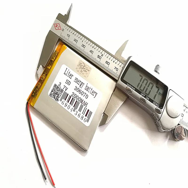 3,7 V литий-полимерный аккумулятор 306070 036070 gps экран 2000MAH рукописные книги