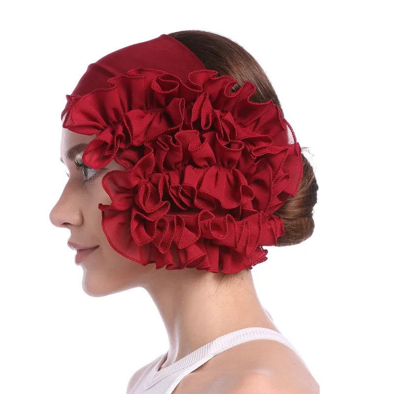 Летняя мусульманская тюрбан для женщин мягкий эластичный хиджаб с цветами