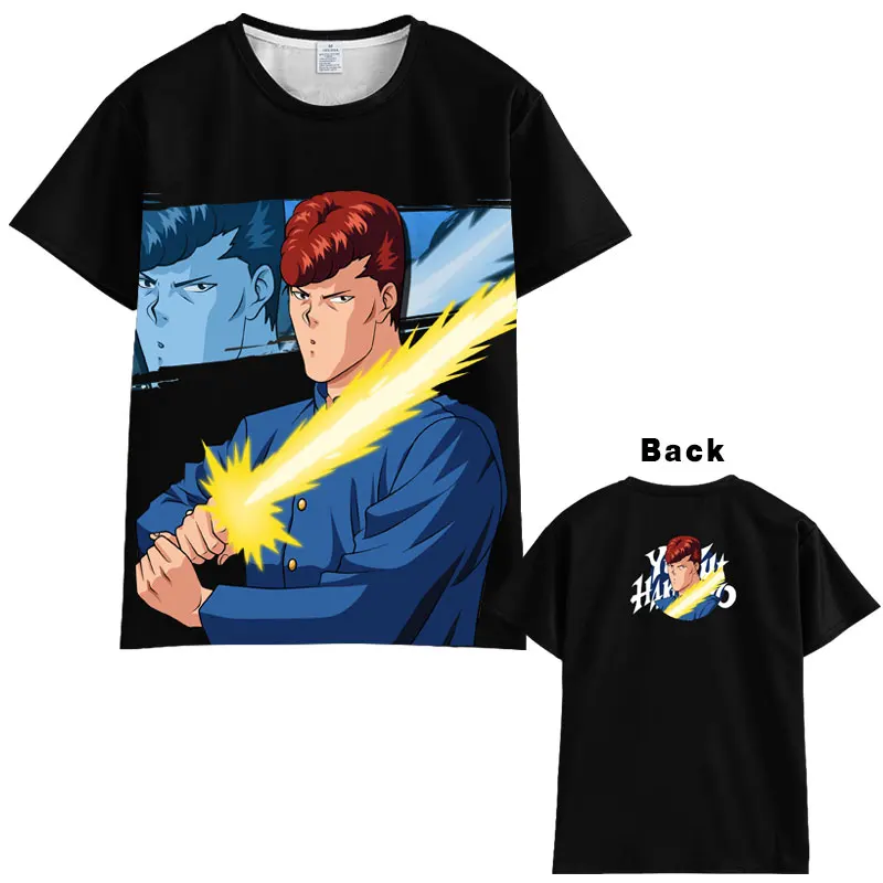 07 Японское аниме YuYu Hakusho Футболка мужская женская с коротким рукавом летнее платье мультфильм yu hakusho топы унисекс Harajuku футболка - Цвет: 07